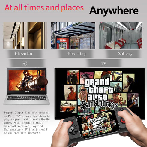 Wireless Cloud Gaming Controller for iOS, Android, Windows PC, Bluetooth Gamepad for iPhone 15/14/13, Black