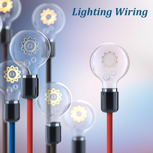 8 Gauge Wire (50ft Red), Translucent Power Ground Cable, CCA Primary Automotive Wire, Battery Wire, Car Audio Wire,