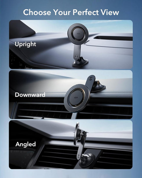 ESR 360 17/16/16e/15/14/13/12, S25, 10, 2 for MagSafe Car Mount, Upgraded Dashboard Magnetic Phone Holder for Car
