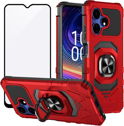 Ailiber Case for Celero 3 5G Plus, Boost Mobile Celero+ 2024 with Tempered Glass Screen Protector, Heavy Duty Shockproof