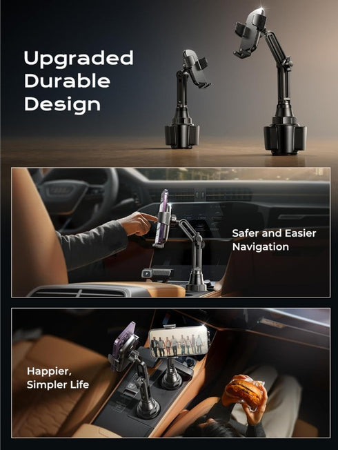 LISEN Cup Holder Phone Holder for Car Mount, Adjustable Cell Phone Holder for 4-7 inches, New Car Accessories