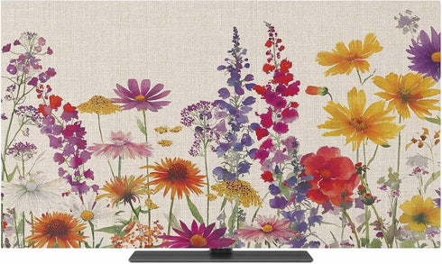 Trosturdspn Spring Floral Indoor TV Cover 85 Inch LCD TV Screen Protector Stretchable