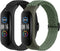 2 Pack Nylon Bands for Xiaomi Mi Band 7/6/5/4/3, Soft Braided Nylon Solo Sport Replacement Straps for Fitness Tracker