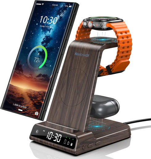 Wireless Charger for Samsung, 3 in 1 Charging Station for Galaxy Phones, Buds, and Watch
