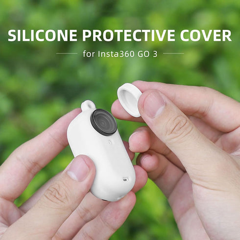 LICHIFIT Silicone Protective Case Set for Insta360 GO 3 Action Camera Housing Soft Shell Cover Skin + Lens Cap + Neck Strap Lanyard Accessories