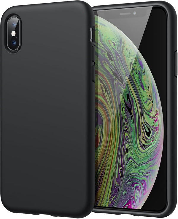 JETech Silicone Case for iPhone X, iPhone Xs - 5.8-Inch Shockproof Full-Body Protective Case with Microfiber Lining