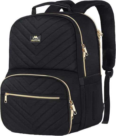 Backpack Backpack Pack 15.6 Inch Commuting, MATEIN Work with Lunch Compartment, Insulated Quilted Lunch for Women