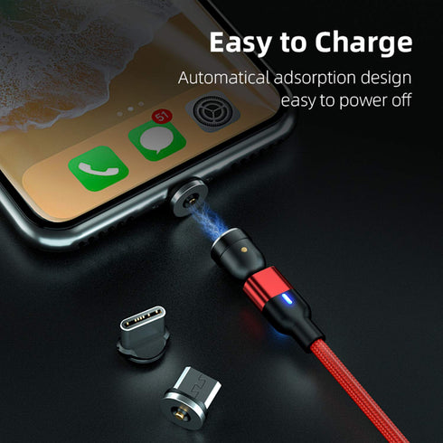 Bojianxin 540 Magnetic Charging Cable 7-Pack (1.6ft/3.3ft/6.6ft/10ft) - 3 in 1 USB Charger for Micro USB & Type C.