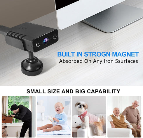 Wireless WiFi Smallest Camera - HD1080P Security Camera with Night Vision, Motion Detection, Remote Viewing.