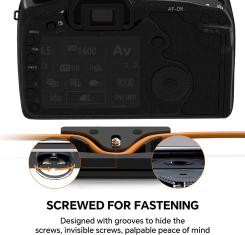 YAMCOWL 1/4-inch Aluminum Camera Cable Locking Clip - Adjustable USB/HDMI Protector with Threads, Secure Cable Clip