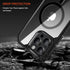 TENDLIN iPhone 15 Pro Magnetic Case - Crystal Clear Hard Back, Soft Bumper, MagSafe Compatible (Black)