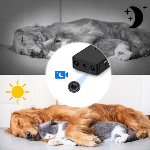 Wireless Mini Hidden Camera with Audio and Video, HD 1080P Security Camera with Night Vision and Motion Detection