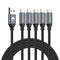 10ft USB C Cable 5Pack - Extra Long Type C Fast Charger for iPhone 15 Pro Max, Samsung Galaxy S10/S20, LG (Grey)