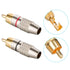 EEEKit 20Pack RCA Male Plug Solder, Gold Audio Video Adapter Connector for Home Theater Audio Video Receiver