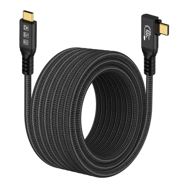 CHENLENIC 16.5FT 20Gbps USB C 3.2 Gen 2 Cable, 5M 90Degree Type C