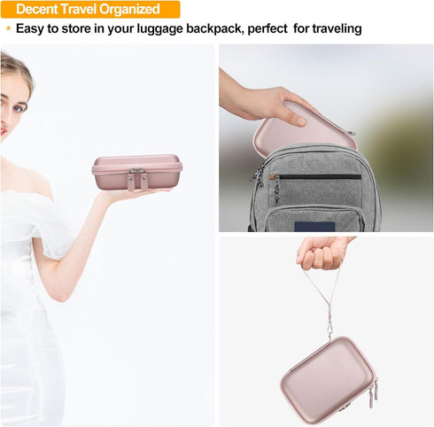 Elonbo Carrying Case for Yoto Mini, Kids Portable Bluetooth Travel Speaker Player Cover, Rose Gold (CASE ONLY)