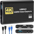 GRACETOP Capture Card Switch, 4K HDMI Video Capture Card, 1080P 60FPS, HDMI to