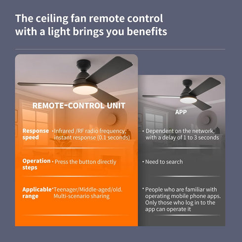 WDZP B7810 B7801, YB-460 New Fan Remote Control fit for Mpayel EINRZi Low Profile Ceiling Fans with Lights