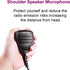 Speaker Mic for Baofeng Walkie Talkie - 2 Pin Shoulder Microphone Compatible with Baofeng Radios (Black)