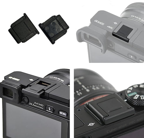 PCTC Z5 Tempered Glass LCD Screen Protector Film (3 packs) Compatible for Nikon Z5 Z 5, 2 Hot Shoe Cap Cover