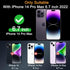 Milomdoi 3 Pack Screen Protector for Apple iPhone 14 Pro Max with 3 Pack Tempered Glass Camera Lens Protector, Ultra 9H Accessories, Case Friendly, Mounting Frame, 2.5D Curved, Transparent