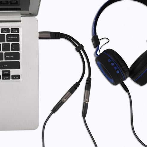 USB C Microphone Adapter, USB C to 3.5mm Combo Hi Fi Audio & Mic Jack Splitter, Compatible with iPhone 15 Pro Max/15