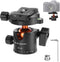 K&F CONCEPT Professional 28mm Metal Tripod Ball Head 360 Degree Rotating Panoramic with 1/4