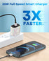 Bling USB C Wall Charger, 20W PD + QC Dual Port Fast Charging Adapter with 3.2FT Type-C Cable for iPhone 15 Pro Max