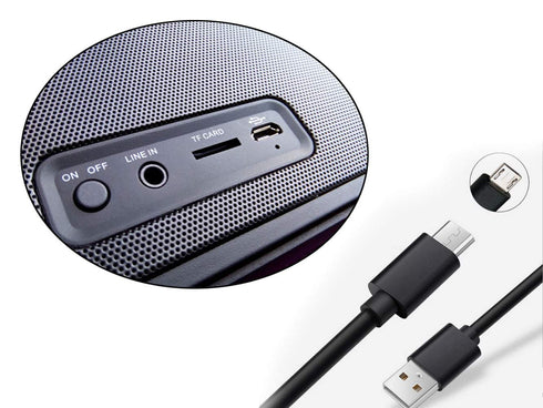 Replacement 5ft USB Data Power Charger Charging Cord for DOSS SoundBox Touch Wireless Bluetooth V4.0 Portable Speaker.