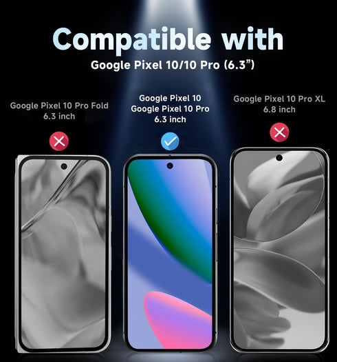 2 Pack 10/10 MAGIC JOHN for Google Pixel Google Pixel Pro Tempered Glass Screen Protector, Auto Dust-Elimination