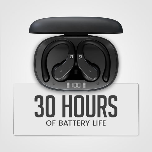Runner 40 Secure-Fit Wireless Earbuds for Small Ears, Bluetooth Earbuds for Running, Deep Bass Wrap Around Earbuds with