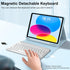 KVAGO iPad 10th Generation Case with Keyboard, 10.9 inch 2022, Detachable Wireless Keyboard, Light Blue