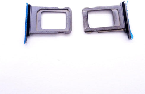 2X 13 13 Single Sim Card Holder Slot SimCard Tray Replacement Compatible with iPhone Pro / Pro Max (Blue)