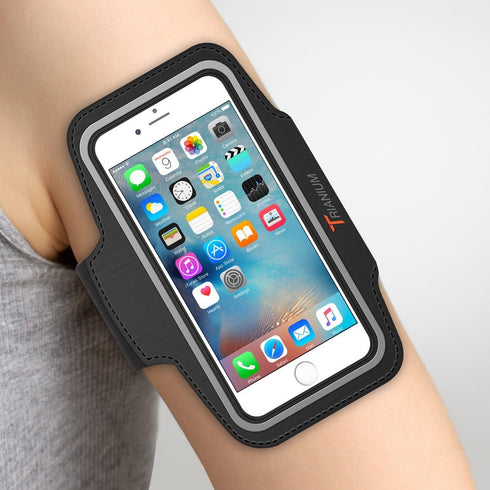 Trianium Armband, Water Resistant Large Cell Phone Armband for iPhone 12 Pro, 12 Mini, Galaxy S20/S10/S10e/S10+