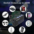 Cigarette Lighter Plug Splitter, 3 Socket 200W Car Cigarette Lighter Adapter USB Charger Extension Cord Multi Port