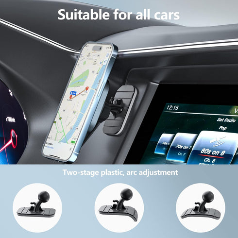 OHLPRO MagSafe Car Mount Charger, 15W Fast Charging Magnetic Phone Holder for Dashboard and Air Vent