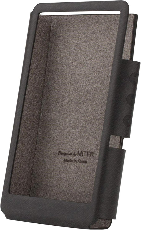 Hand Crafted Miter PU Leather Case Cover for iBasso DX220, First Edition, Light Black