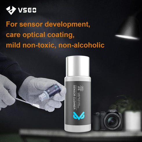 VSGO VS-S03E Full Frame Camera Cleaning Kit, 12pcs Sensor Cleaning Swab and 10ml Cleaner for Sony Nikon Canon FF CCD