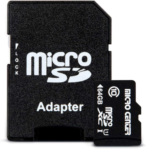 INLAND Micro Center 64GB Class 10 MicroSDXC Flash Memory Card with Adapter for Mobile Devices and Full HD Video