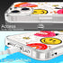 GiiKa iPhone 13 Case with Screen Protector, Clear Floral Shockproof Hard Case & TPU Bumper, Colorful Graffiti Design.