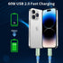 USB C to USB C Cable, 60W 3A Fast Charging USB C Charger Cable, 2pack-5ft, Aluminum Shell for iPhone 15/15Pro/15Plus