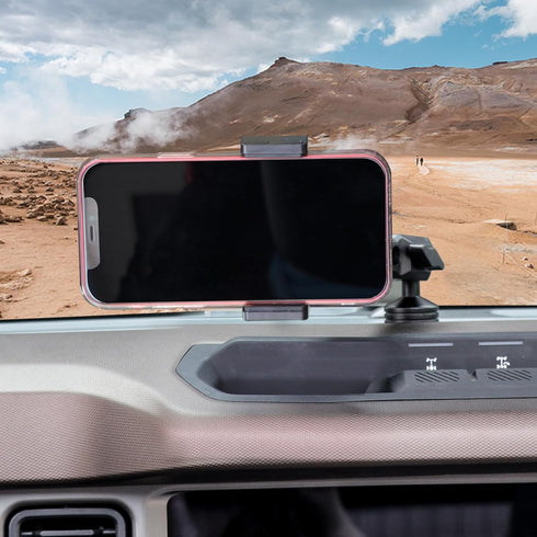 Dashboard Phone Holder Mount for Ford Bronco 2021-2024, 360° Adjustable Car Accessories for 2 Door 4 Door