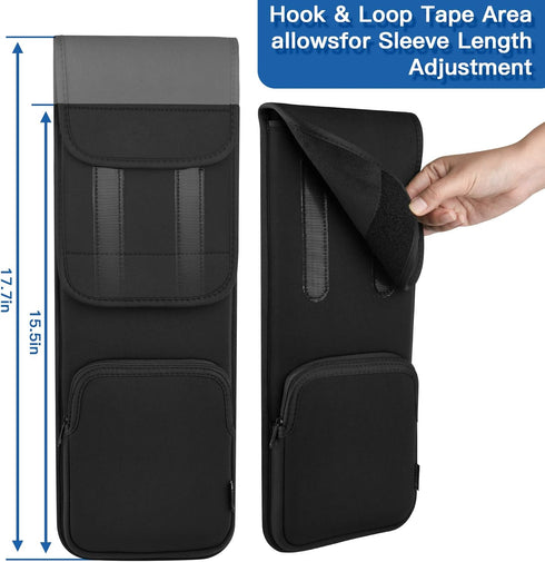 Keyboard Sleeve Travel Case for Wireless Slim Keyboards (up to 17.7 Inches), Neoprene Protective Case with Mouse Pocket