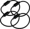 50 Pack Black 5 Self Locking Rings for Keys, Keychains, Cables, Luggage, Waterproof Nylon Plastic Rings