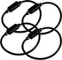 50 Pack Black 5 Self Locking Rings for Keys, Keychains, Cables, Luggage, Waterproof Nylon Plastic Rings
