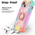 MARKILL iPhone 15 Plus Case (6.7") - Rugged Heavy Duty, Military Grade Drop Protection, Rotate Ring Stand, Rainbow Pink.
