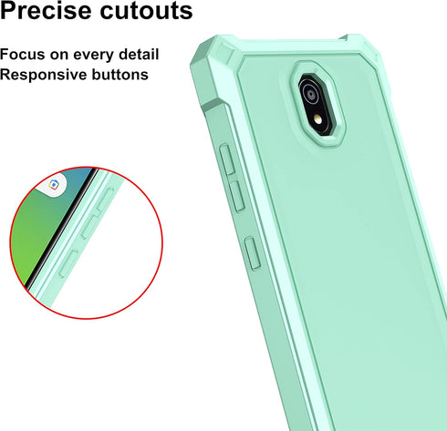 Ailiber Mint Green Nokia C100 Phone Case, Dual Layer Structure Protection with Shockproof Corners TPU Bumper