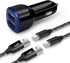 Car Charger Adapter for Samsung Galaxy A15 5G A14 A13 A55 A54 A53 A20 A21 A10E A01 A50 A11 A9 A51 A71 A12 A32 S24 S23