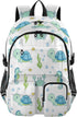 Bolaz Backpack 14 Inch Turtle Seahorse Crab Travel Laptop Computer Bag Sturdy School Bag College Bookbag