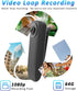 AviaryEye 1080P 64G Mini Body Camera with Audio & Video Recording - Small POV Cam with Card - Wearable Personal